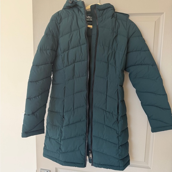 Calvin Klein Deep Green Puffer Jacket - Picture 2 of 6